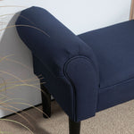 Bed Bench, Upholstered Seating Hallway, Canvas Blue
