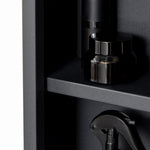 kleankin Mirror Cabinet, 3-Tier Bathroom Medicine Wall, Black