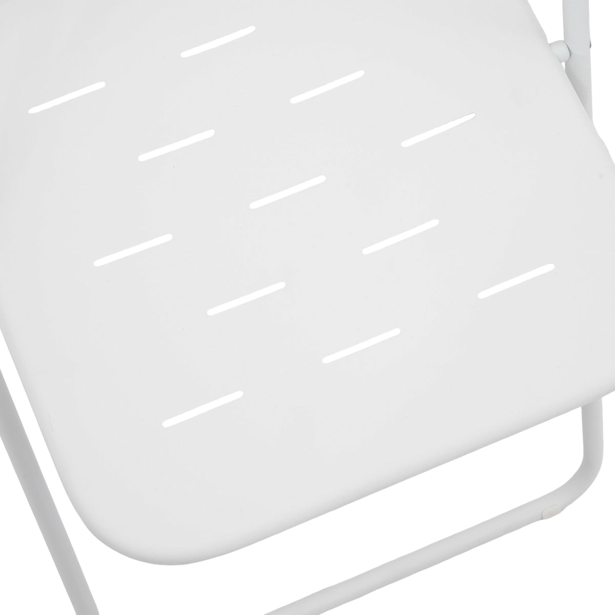 Outdoor 3-Piece Foldable Bistro Set, 2 Chairs & 1 Table, White