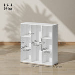 Bookcase, 8-Tier Standing Storage Shelf, White