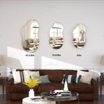 Asymmetrical Wall Mirror 32'' Metal Frame