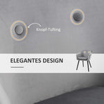 Dining Chairs, Set of 2, Upholstered with Backrest, Velvet Grey