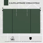 Gazebo Side Panels, 2 Piece with Window, Waterproof, Green Oxford Fabric