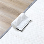 Guest Bed Folding Bed with Wheels, Steel and Foam, 200x75x42.5cm - White/Black