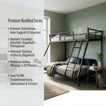 Space-Saving Bed Frame with Two Sleeping Places, Metal