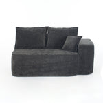2-Seater Sofa with Side Pockets and No Assembly, Black