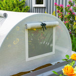 Greenhouse with Roll Window, Winterproof Tomato House, Steel, Green