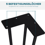 Table Legs, 4 pcs Steel Fork Design, Black