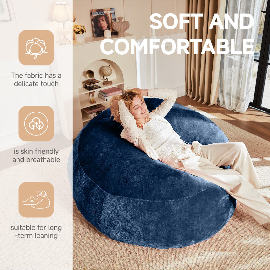 Beanbag Chair 120, Soft Comfortable Reading Sofa for Adults