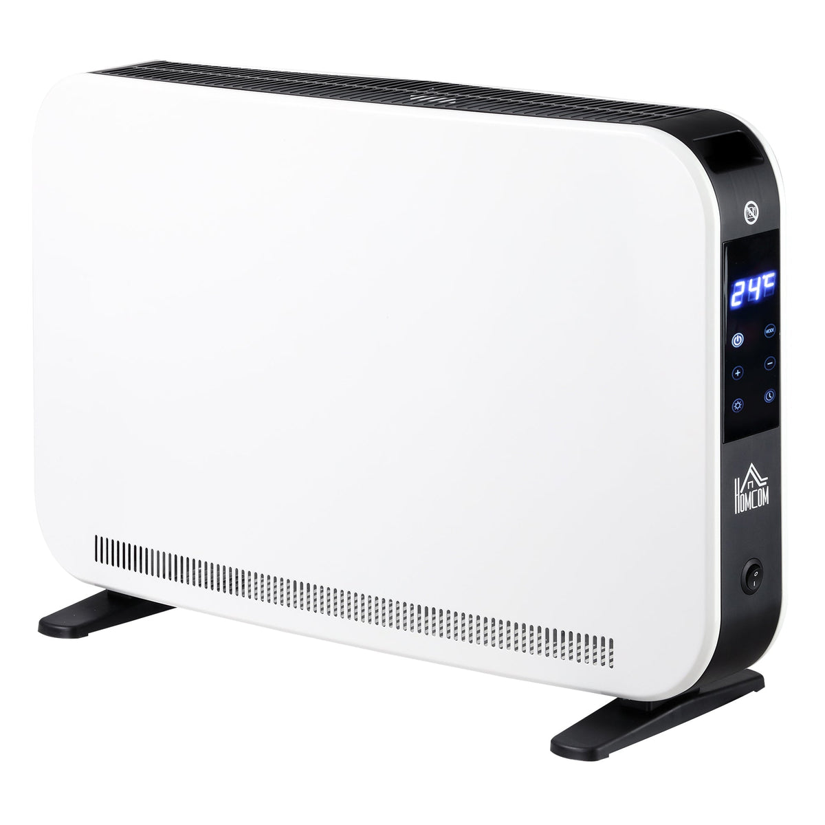 Heater Fan Electric, 2180W 3 Warm Levels 24-Hour Timer, Steel White