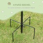 Bird Feeding Station, 208 cm 4 Hooks Bird Bath, Steel, Black