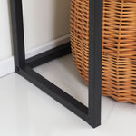 Console Table with Drawer, Sofa Hallway Side Table 80x30x76cm, Natural Wood/Steel