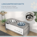 Elevated Dog Feeding Station, 2x2000ml Bowls, Grey