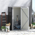 Garden Shed Outdoor Steel Dark Grey