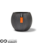 Indoor Nature Groove Ball Planter (Black) - 23cm Dia
