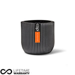 Indoor Nature Groove Egg Planter (Black) - 18cm Dia
