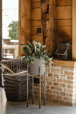 Indoor Nature Groove Cylinder Planter (Anthracite) - 11cm Dia