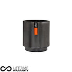 Indoor Nature Groove Cylinder Planter (Anthracite) - 19cm Dia