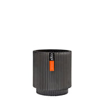 Indoor Nature Groove Cylinder Planter (Anthracite) - 19cm Dia