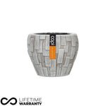 Indoor Nature Tapered Stone Planter (Ivory) - 15cm Dia