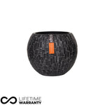 Indoor Nature Stone Ball Planter (Charcoal) - 17cm Dia