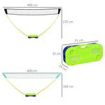 Badminton Set 2-in-1 Adjustable Net with Carrying Bag, Plastic