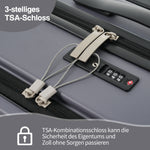 Three-piece Luggage Set - Front-opening, Cup Holders, TSA Lock, 360° Wheels, ABS Material