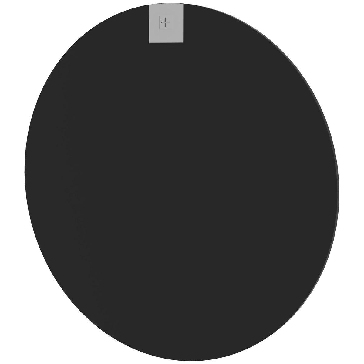 Wall Mirror, Round Bathroom 60x60cm, Black Aluminum