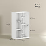 Bookcase, Standing Shelf with Tiers, White
