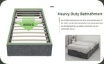Modern Simple Style Bed Frame 90*200cm Gas Lift Storage Dutch Velvet Grey