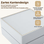 Coffee Table, Functional 360° Rotating with 2 Shelves & Storage, Pure White