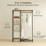 Coat Rack, Clothes Rail Shoe Rack Storage, Oak