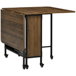 Folding Dining Table, 6 Person, Storage, Light Brown