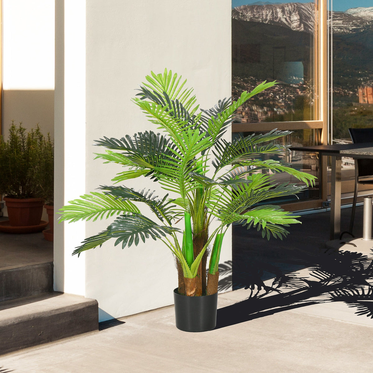 Artificial Palm Tree 100cm 27 Branches Indoor Outdoor Green