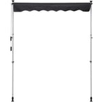 Awning, Articulated Arm Clamp Adjustable 200x150cm, Grey Aluminium