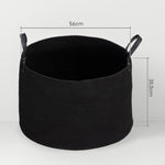 Laundry Basket 88L Foldable with Handle, Black