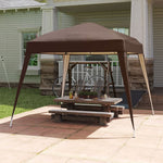 Gazebo Replacement Roof 3x3m, Water-Repellent, Stable, Coffee
