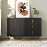 Sideboard, Modern Chest of Drawers, Golden Handles