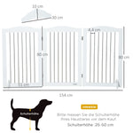 Dog Gate Foldable 3-Panel Stair Safety Barrier, White