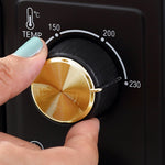 Mini Oven, 16L 1400W 100-230°C Timer, Black