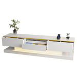 Modern TV Cabinet, 3 Drawers Open Compartment LED Lights 180x38x45cm, High Gloss
