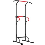 Power Tower Dip Station Height-Adjustable Pull-up Bar Suction Cups