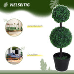 Artificial Plants, Set of 2, 67 cm, Plastic