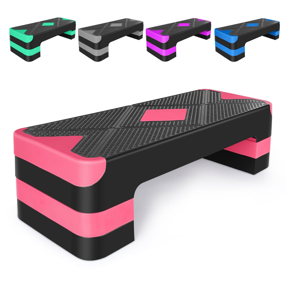 Aerobic Step Platform Adjustable Height 68.5cm Deck 10/15/20cm