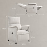 Electric Recliner Chair, Memory Function, Quiet, Adjustable, Pet-Friendly Faux Velvet, Cream