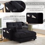 Palm Chair, Fluffy Striped Upholstery with Rolling Handrails, Black