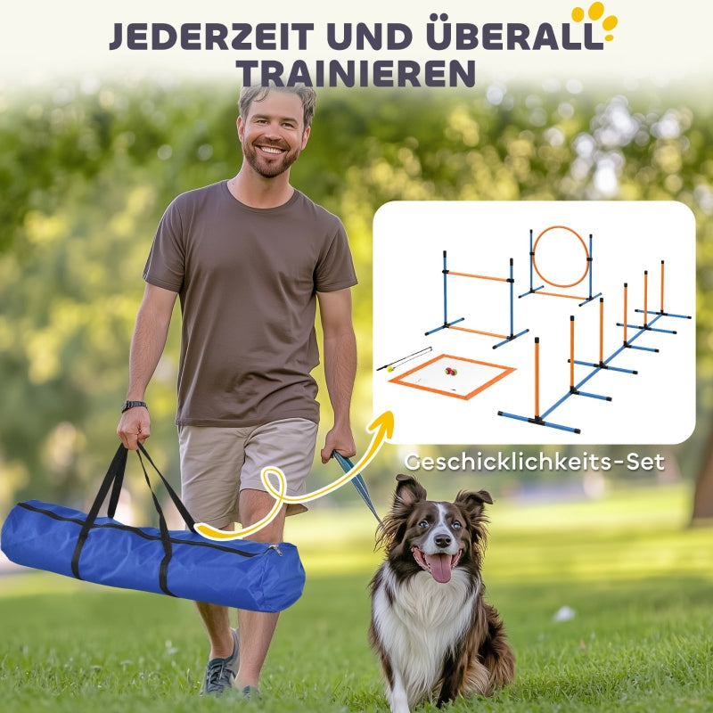 Agility Set, Dog Training 7-Piece Hurdle Equipment, Yellow