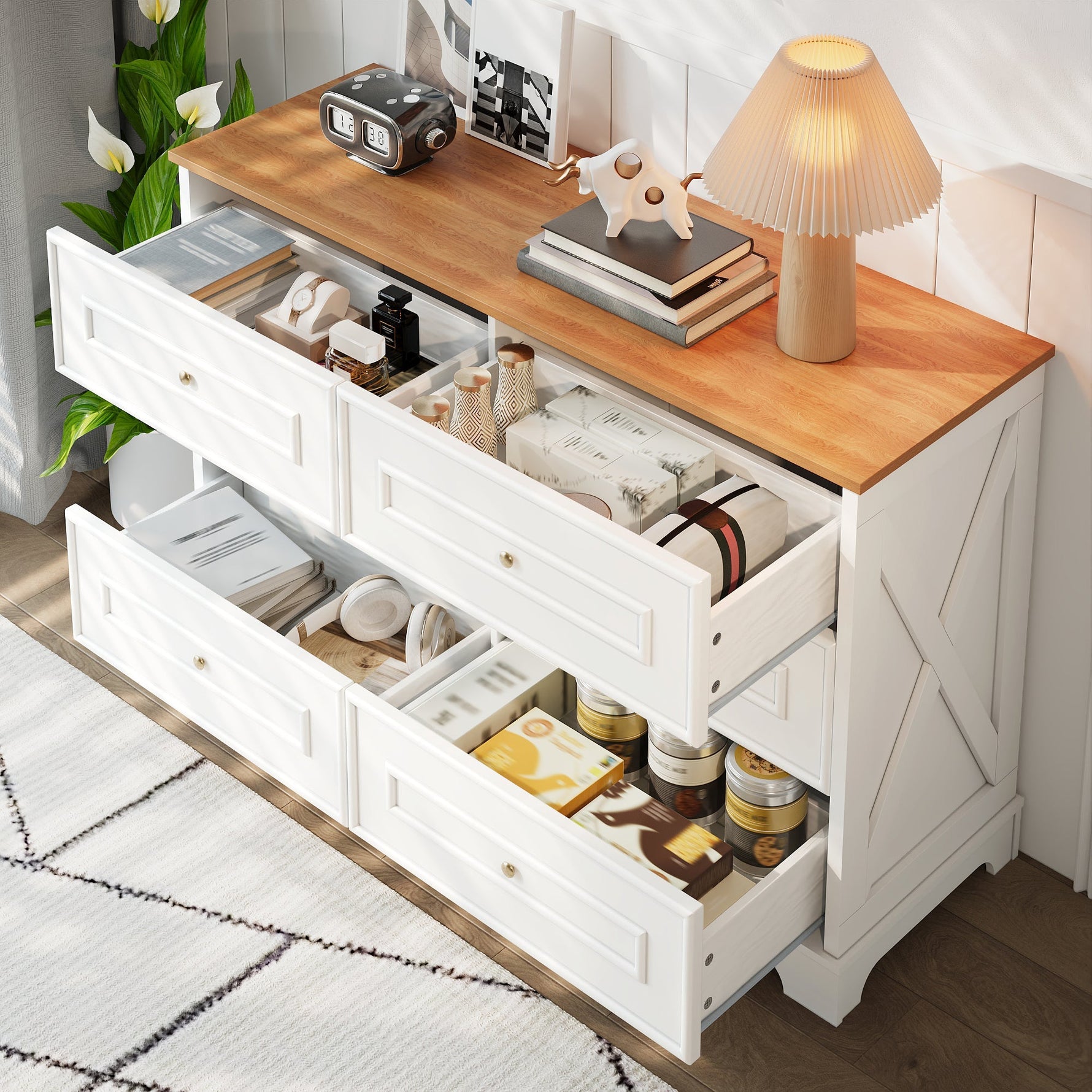 Sideboard Modern 6 Drawers Minimalist 120x40x76 cm