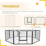 Puppy Run 8 Panel Outdoor Playpen with Door, Metal