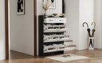 Shoe Cabinet with Rotating Rack 3 Doors 2 Drawers W80cm Wooden